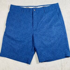 Callaway Golf Shorts Mens 38 Blue Textured Performance Stretch Flat Front Golf